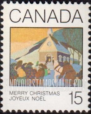 FindYourStampsValue: Christmas Morning, by Frank Charles Hennessey