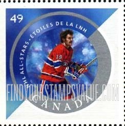 FindYourStampsValue: National Hockey League Stars: Larry Robinson (blue background)