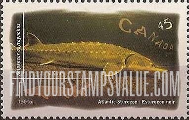 FindYourStampsValue: Salt Water Fish: Atlantic sturgeon