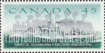 FindYourStampsValue: Canadian Naval Reserve, 75th Anniversary: HMCS Sackville