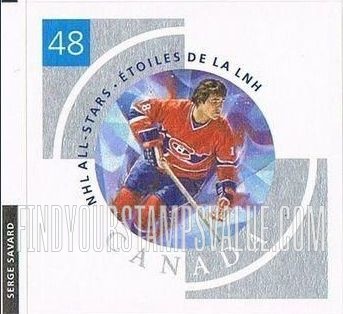 FindYourStampsValue: National Hockey League Stars: Serge Savard (blue panel)