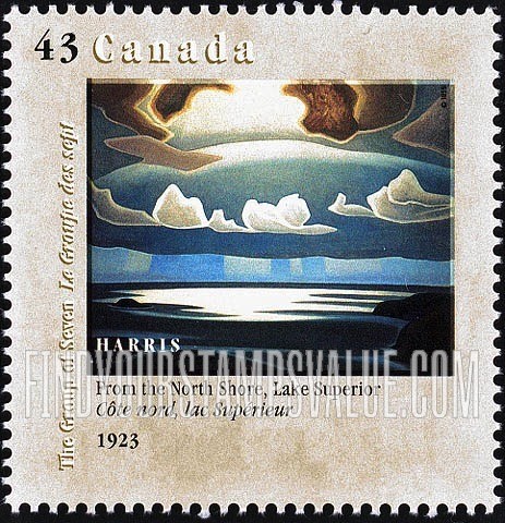 FindYourStampsValue: From the North Shore, Lake Superior, by Lawren Harris