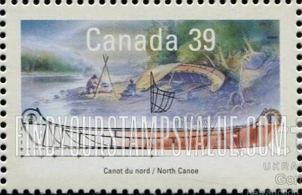 FindYourStampsValue: Small Craft Type of 1989: North Canoe