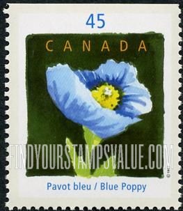 FindYourStampsValue: Québec en Fleurs 97, International Horticultural Exhibition: Blue poppy