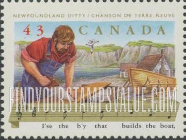 FindYourStampsValue: I’se the B’y That Builds the Boat, Newfoundland