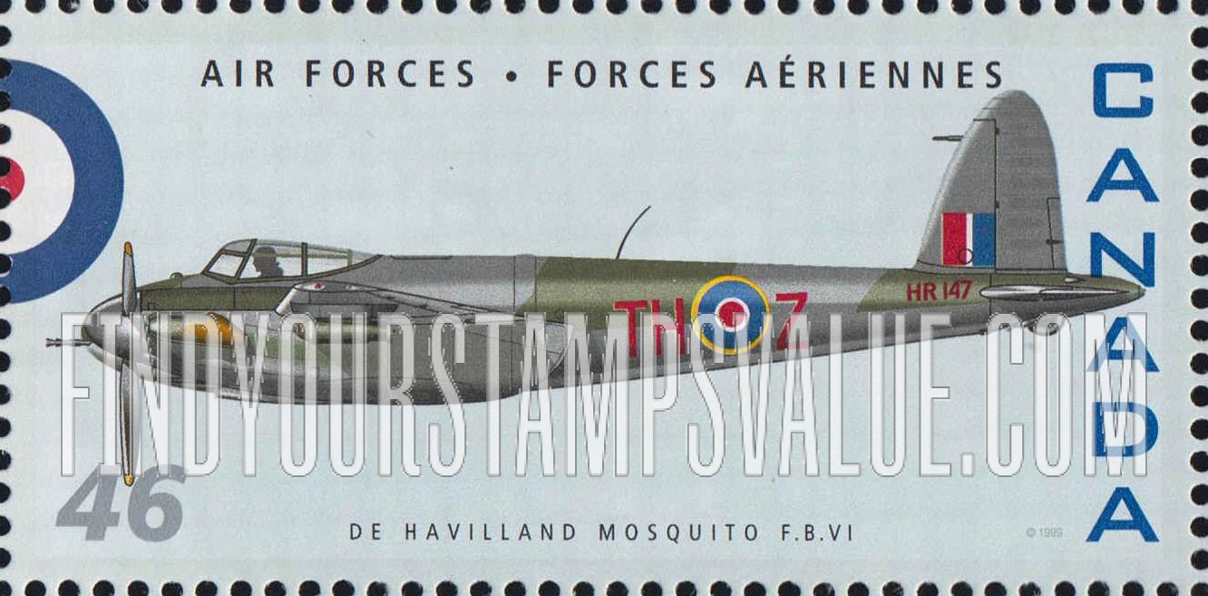 FindYourStampsValue: De Havilland Mosquito FBVI