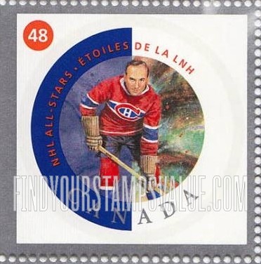FindYourStampsValue: National Hockey League Stars: Howie Morenz (Canadiens jersey, with brown gloves