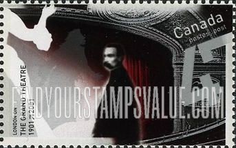 FindYourStampsValue: Theater Anniversaries: Grand Theater, London, Ontario