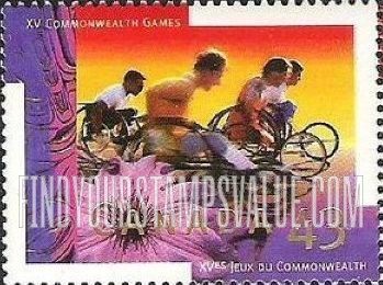 FindYourStampsValue: XV Commonwealth Games, Victoria: Wheelchair marathon