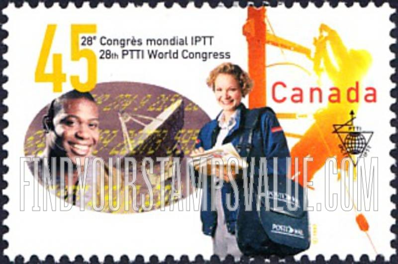 FindYourStampsValue: 28th World Congress of Postal, Telegraph and Telephone Intl. Labor Union, Montreal