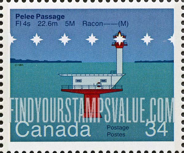 FindYourStampsValue: Lighthouses: Pelee Passage