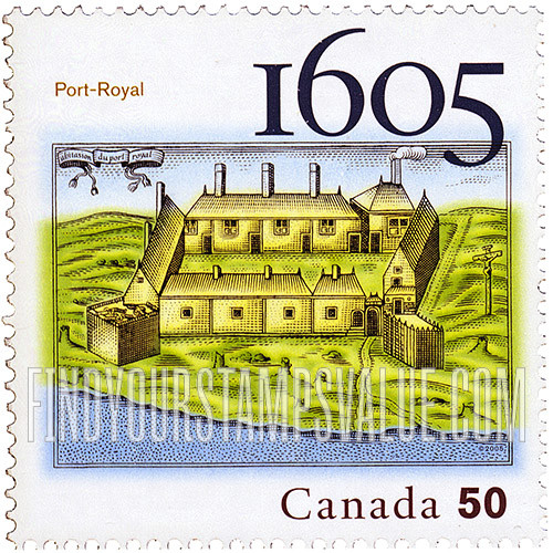 FindYourStampsValue: Founding of Port-Royal, Nova Scotia, 400th Anniversary
