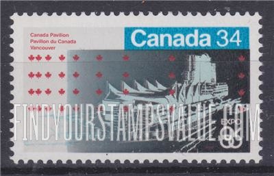 FindYourStampsValue: EXPO β86, Vancouver, May 2-Oct: Canada Pavilion