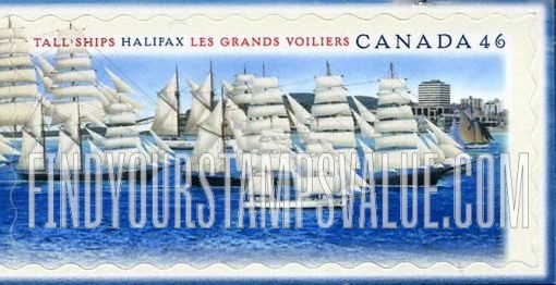 FindYourStampsValue: Tall Ships in Halifax Harbor: Denomination at R.