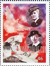 FindYourStampsValue: Humanitarians and Peacekeepers: Pauline Vanier (1898-1991), Red Cross volunteer, and Elizabeth Smellie (1884-1968), head of various nursing services