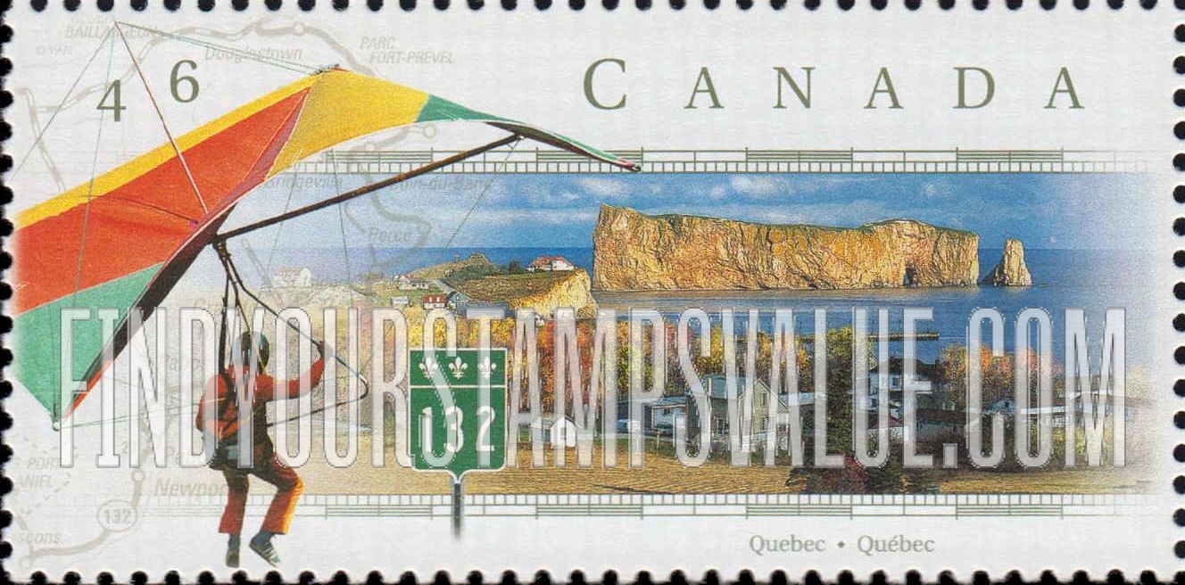 FindYourStampsValue: Scenic Highway Type of 1997: Gaspé Peninsula, Highway 132, Quebec
