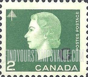 FindYourStampsValue: Official Stamps - Queen Elizabeth II and Tree overprinted in black