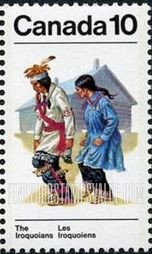 FindYourStampsValue: Indians of Canada: Iroquoian man, woman