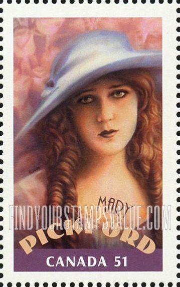 FindYourStampsValue: Canadians in Hollywood: Mary Pickford (1893-1979)