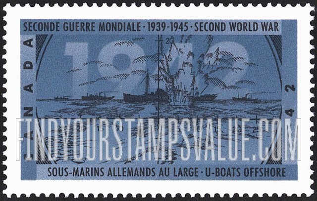 FindYourStampsValue: World War II Type of 1989: U-boats offshore