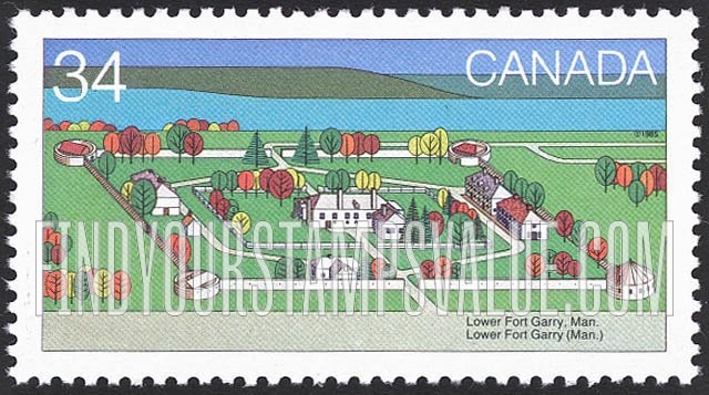 FindYourStampsValue: Lower Fort Garry, Manitoba.