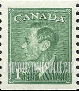 FindYourStampsValue: Coil Stamps: King George VI