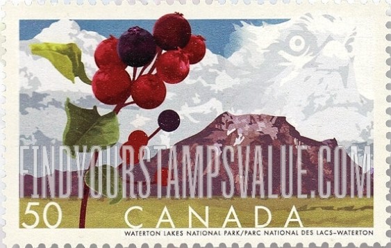 FindYourStampsValue: Biosphere Reserves in Canada and Ireland: Saskatoon berries, Waterton Lakes National Park, Canada