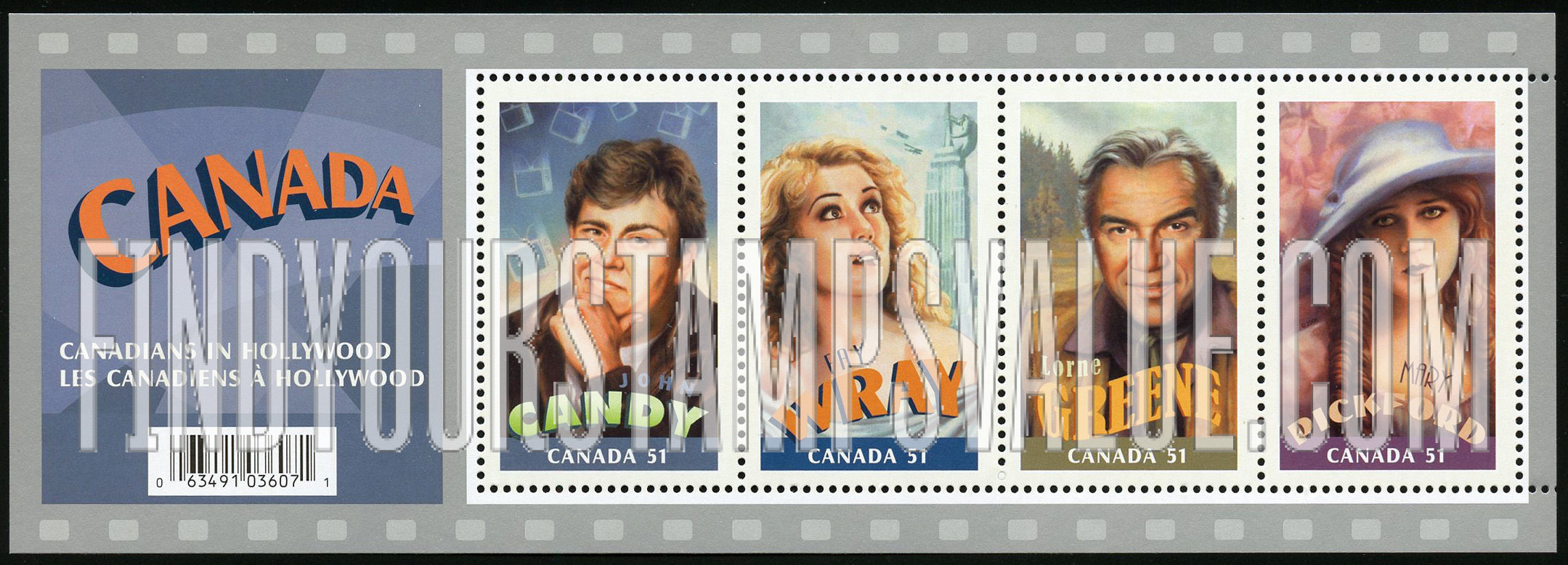 FindYourStampsValue: Canadians in Hollywood