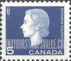 FindYourStampsValue: Official stamps - Queen Elizabeth II and Wheat overprinted in black