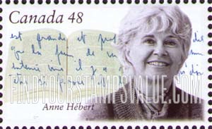 FindYourStampsValue: Authors: Anne H´ebert (1916- 125th 2000)