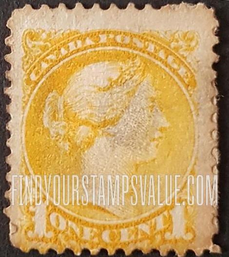 FindYourStampsValue: Dominion of Canada: Queen Victoria