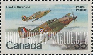 FindYourStampsValue: Hawker Hurricane, 1935