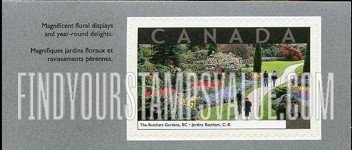 FindYourStampsValue: Tourist Attractions: Butchart Gardens, British Columbia