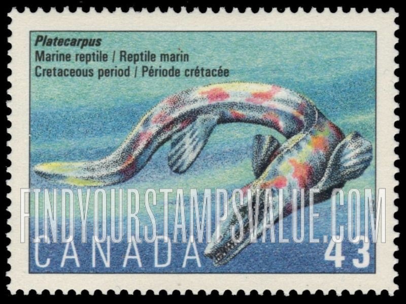 FindYourStampsValue: Dinosaurs: Platecarpus