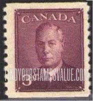 FindYourStampsValue: Coil Stamps: King George VI