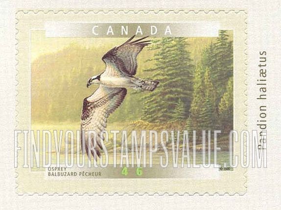 FindYourStampsValue: Bird Type of 1996: Osprey