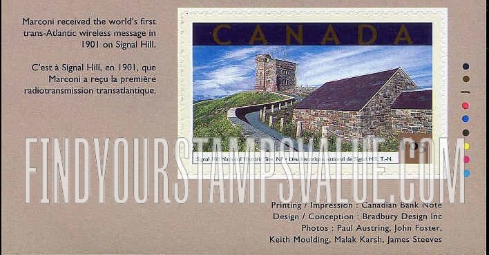 FindYourStampsValue: Tourist Attraction: Signal Hill National Historic Site, Newfoundland