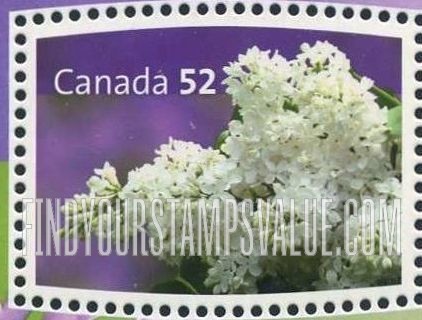 FindYourStampsValue: Lilacs: White