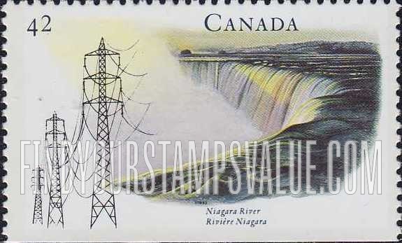 FindYourStampsValue: Booklet Stamps, Canadian Rivers Type of 1991: Niagara