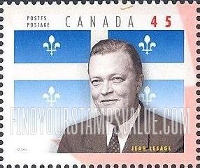 FindYourStampsValue: Jean Lesage (1912-80), Quebec