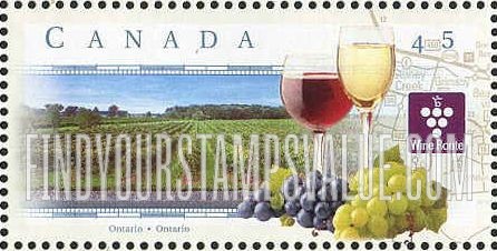 FindYourStampsValue: Scenic Canadian Highways: The Wine Route, starting in Ontario.