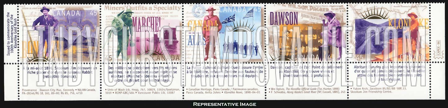 FindYourStampsValue: Yukon Gold Rush, Centennial