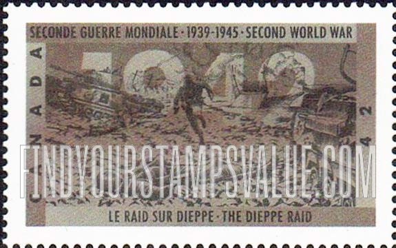 FindYourStampsValue: World War II Type of 1989: Raid on Dieppe