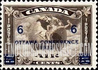 FindYourStampsValue: Allegory-Air Mail Circles Globe