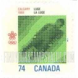 FindYourStampsValue: Olympics Type of 1986: Luge