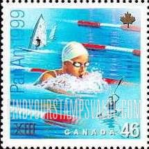 FindYourStampsValue: 1999 Pan American Games Winnipeg: Swimming, sailboarding, kayaking