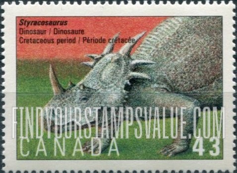FindYourStampsValue: Dinosaurs: Styracosaurus