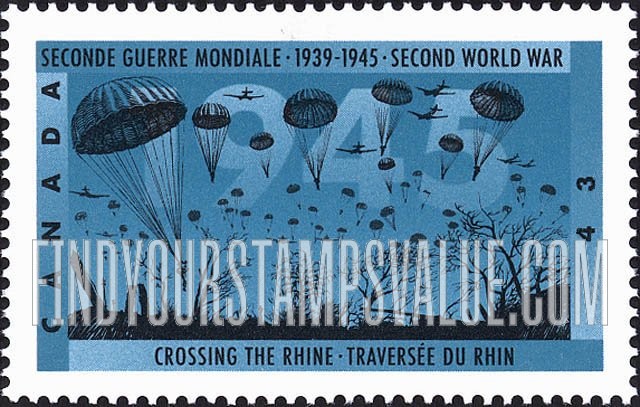 FindYourStampsValue: World War II Type of 1989: Crossing the Rhine