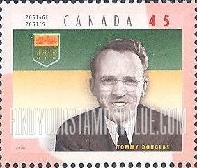 FindYourStampsValue: Tommy Douglas (1904-86), Saskatchewan