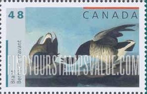 FindYourStampsValue: Bird Paintings by John James Audubon: Brant.
